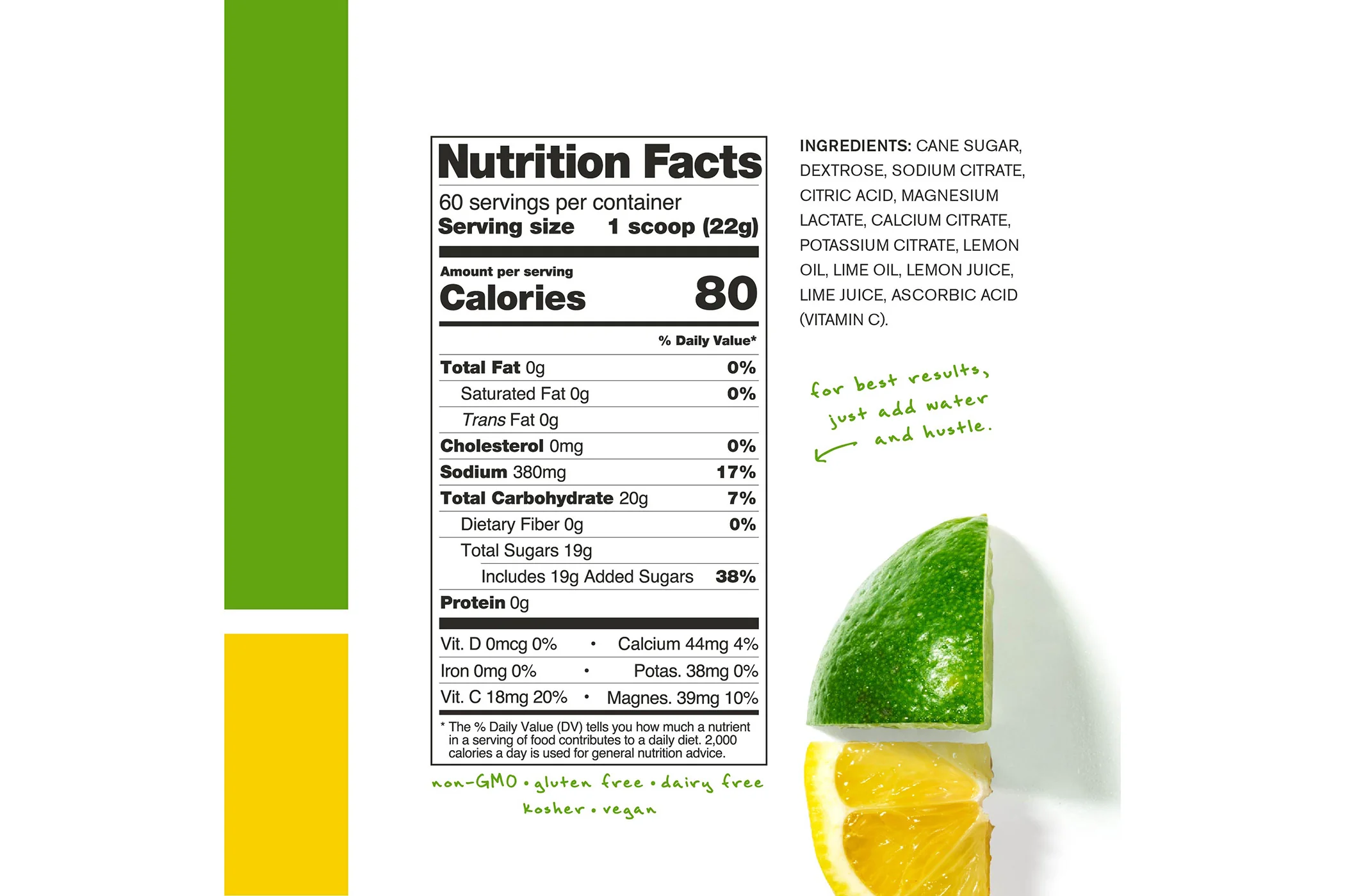 Skratch Labs Hydration Sport Drink Mix Lemon & Lime 60 Serving Bag - Image 3