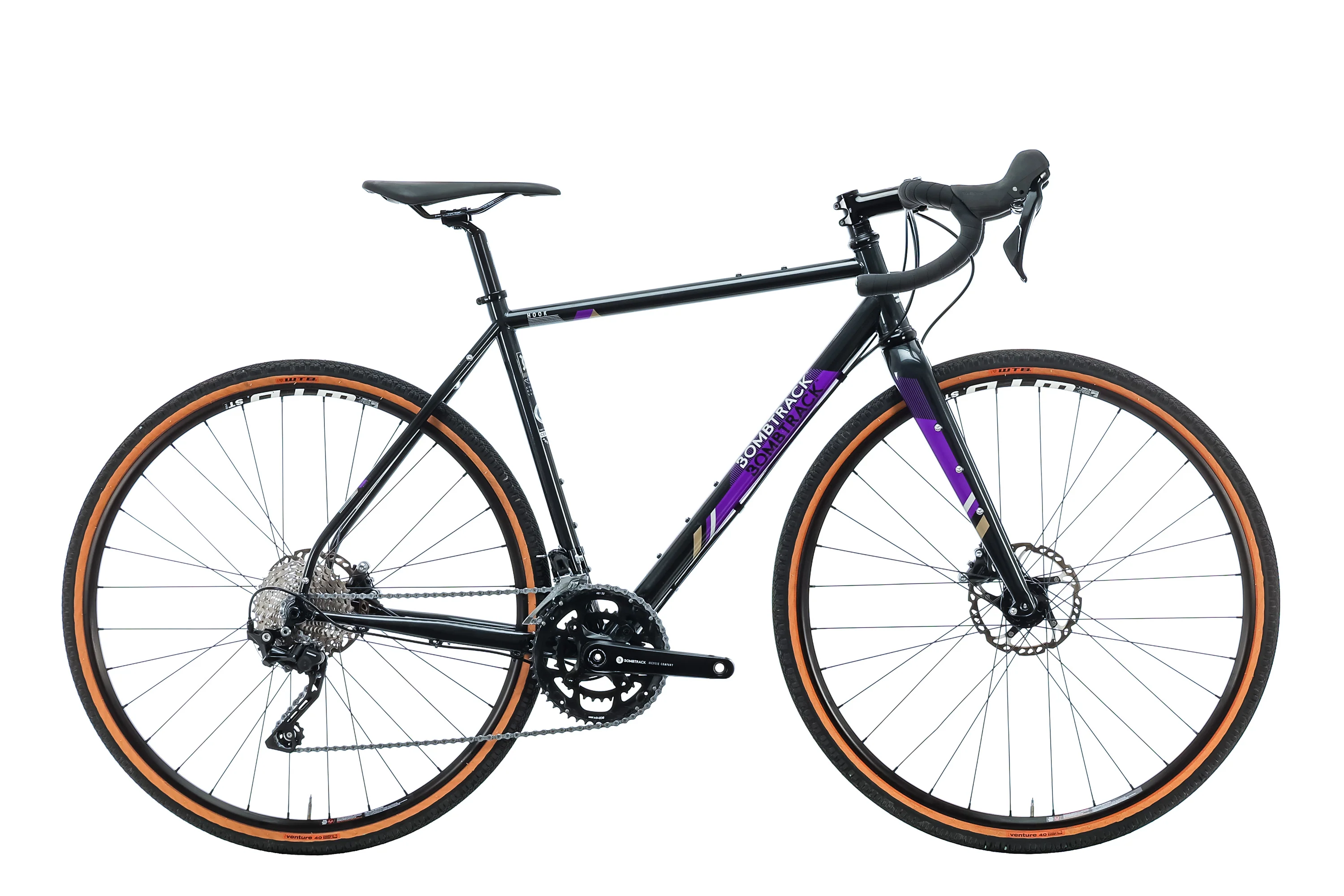 Bombtrack Hook Glossy Black Purple Gravel Bike - 2022, Medium