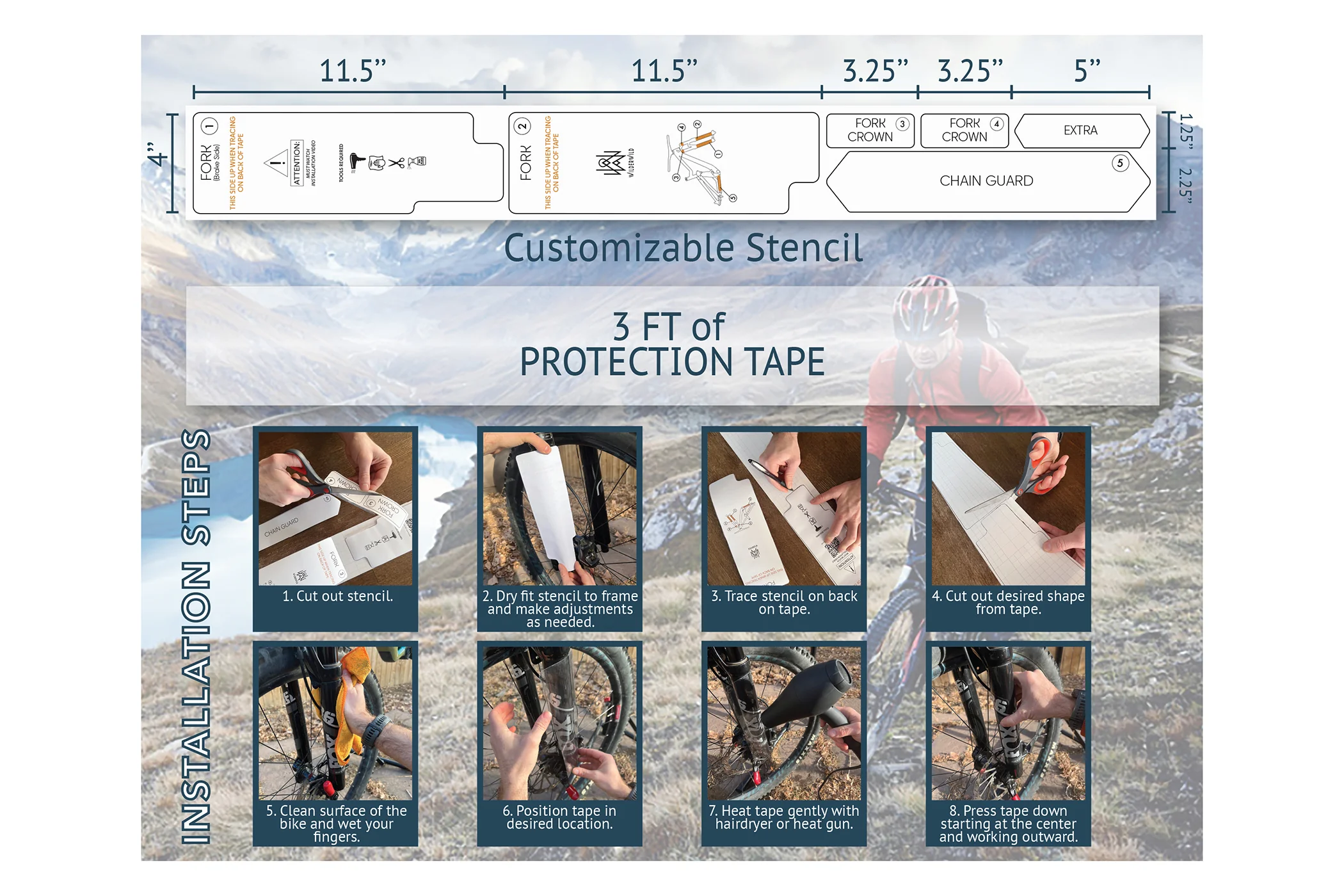 Wilderwild Fork and Chainstay Protection (3' length) - Image 3