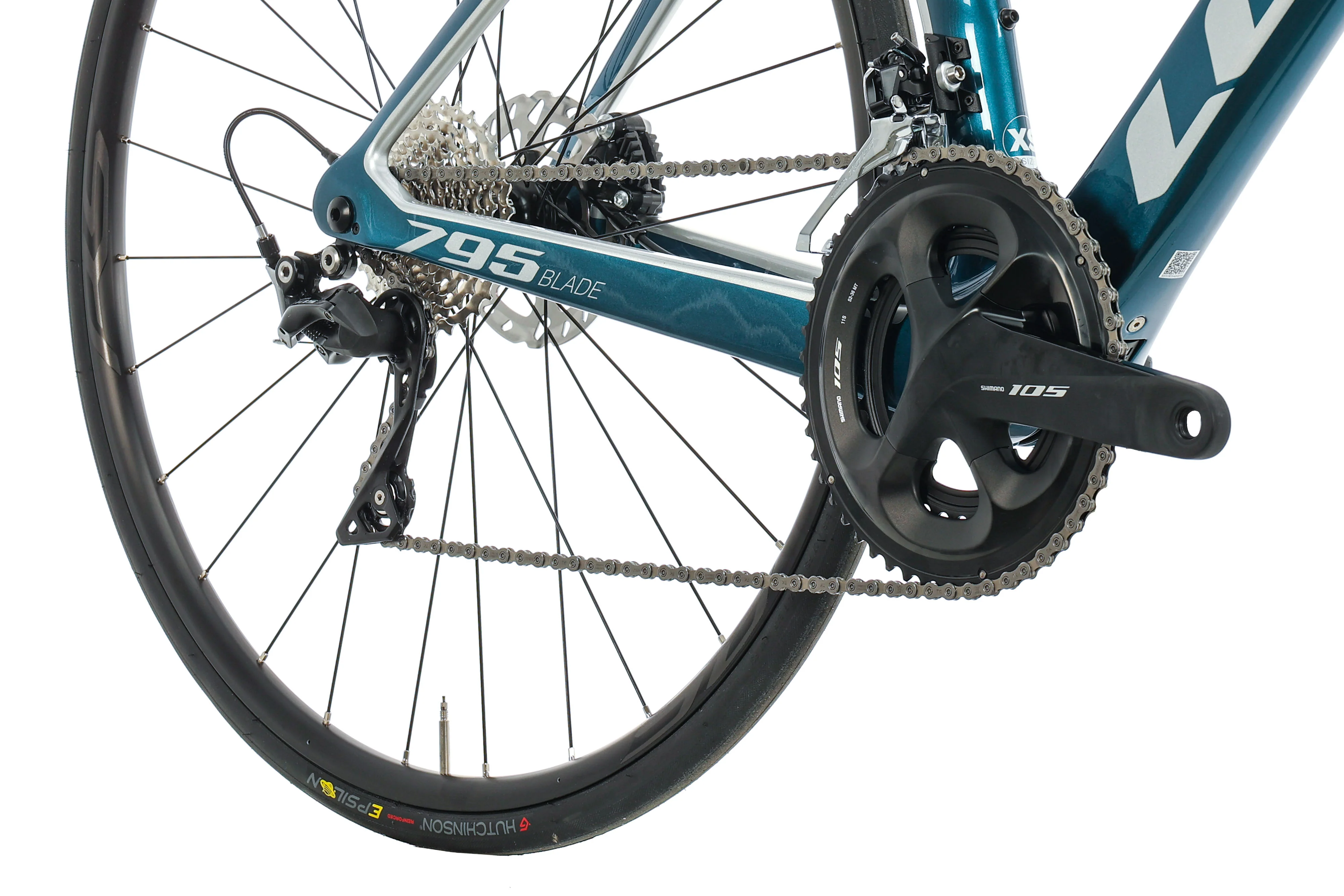 Look 795 Blade Disc Metallic Blue Silver Glossy Road Bike - 2023, X-Small - Image 3