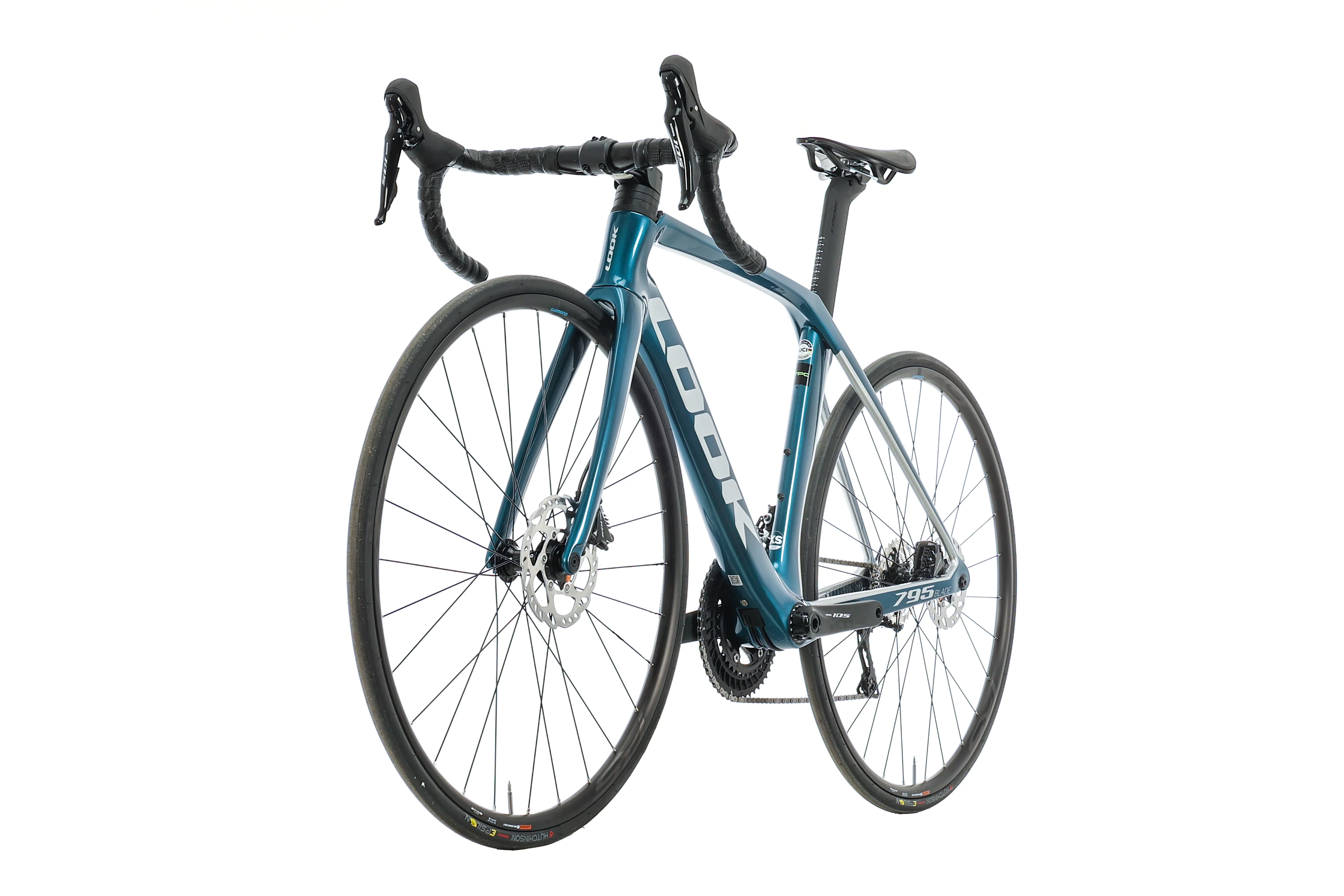 Look 795 Blade Disc Metallic Blue Silver Glossy Road Bike - 2023, X-Small - Image 4