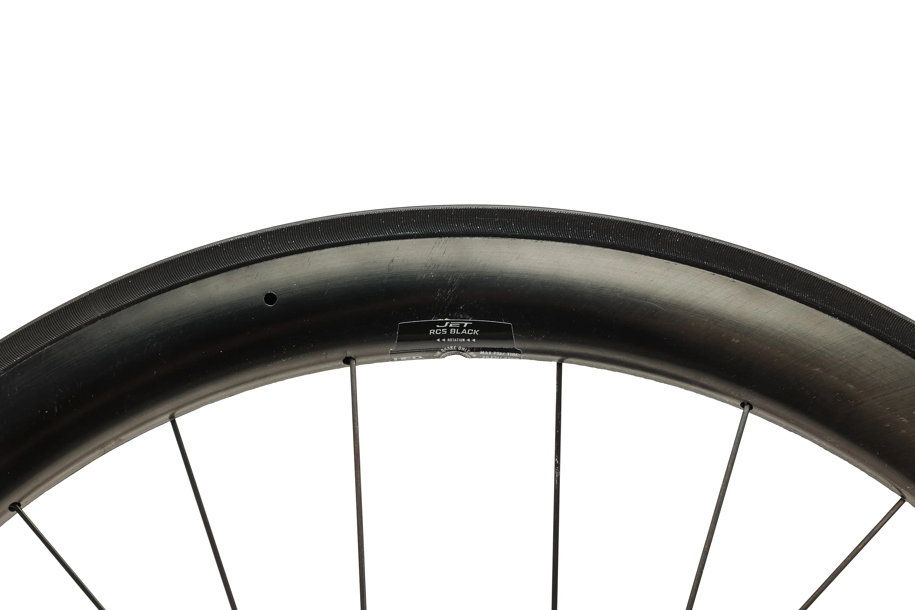 HED Jet RC5 Black Series Aluminum/Carbon 700c Wheelset - Image 6