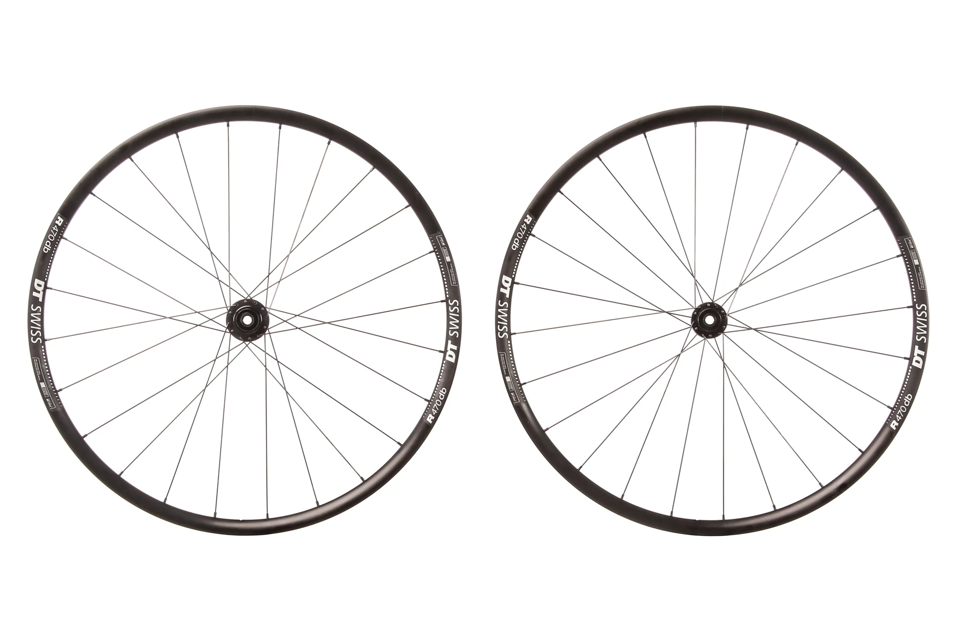 DT Swiss R470 db Aluminum Tubeless 700c Wheelset - Image 2