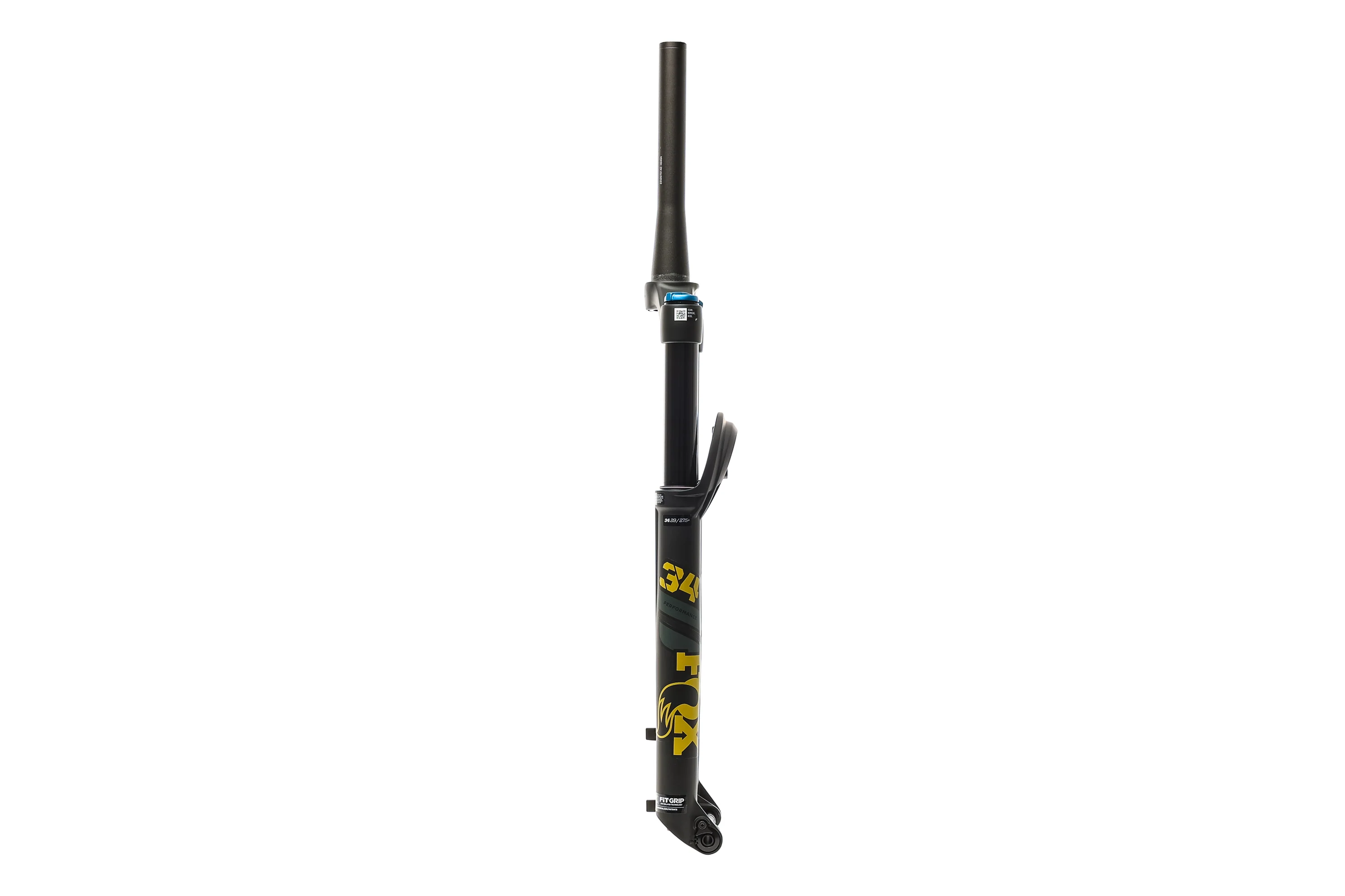 FOX Performance Series 34 Float 29" 130mm Fork 15x110mm 44mm Offset - 2023 Black W/ Yellow Decals - Image 6