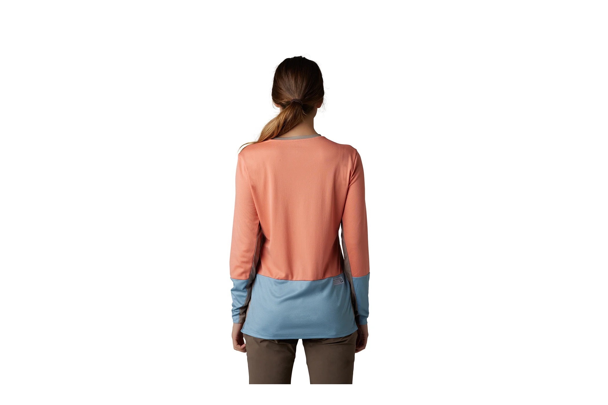 Fox Racing Defend Women's Long Sleeve Jersey Salmon - Image 3