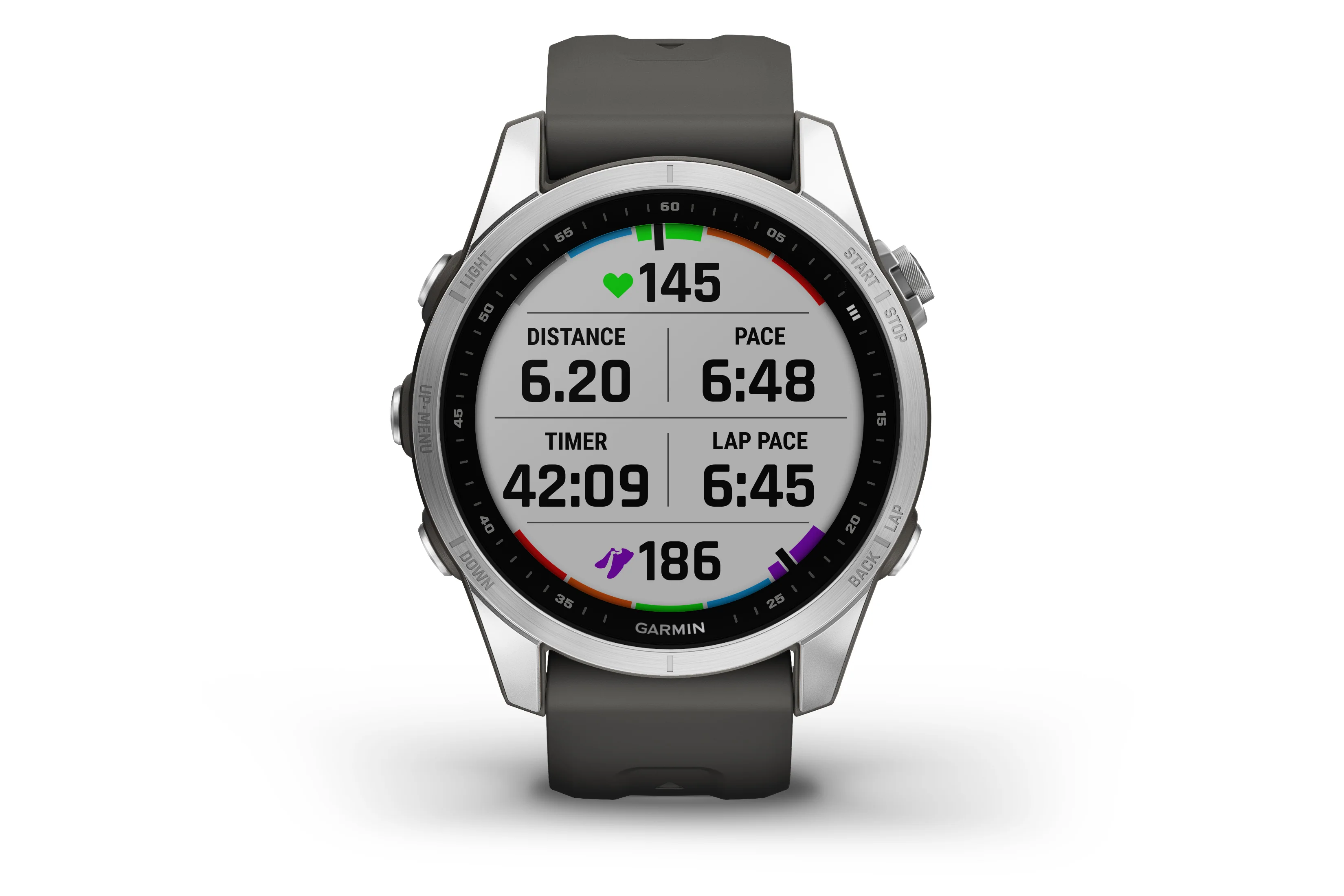 Garmin Fenix 7S Smartwatch Stainless Steel Graphite Band - Image 3
