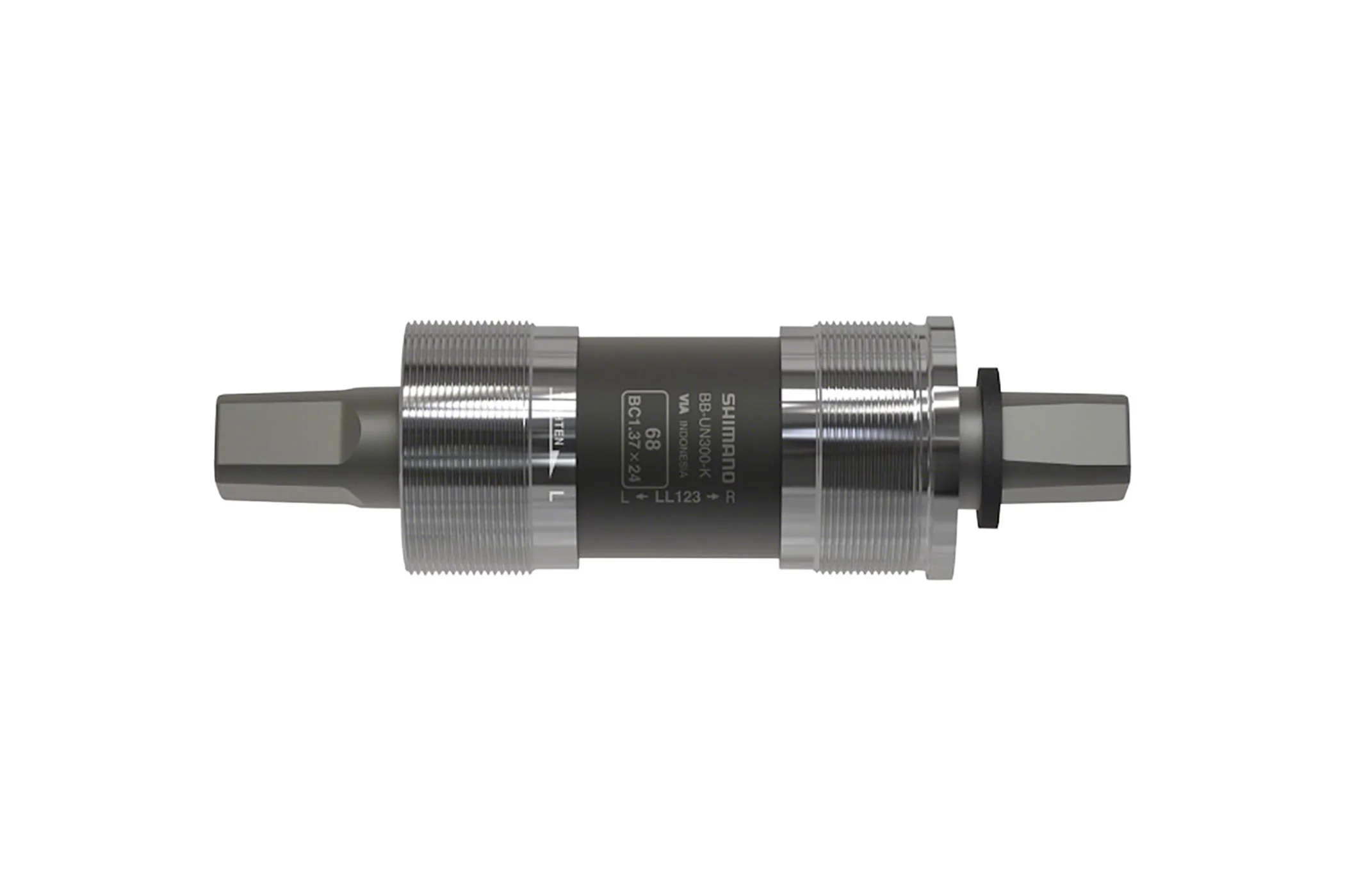 Shimano BB-UN300-K Bottom Bracket - English, 68 x 127.5mm Spindle, Square Taper JIS, For Chain Case