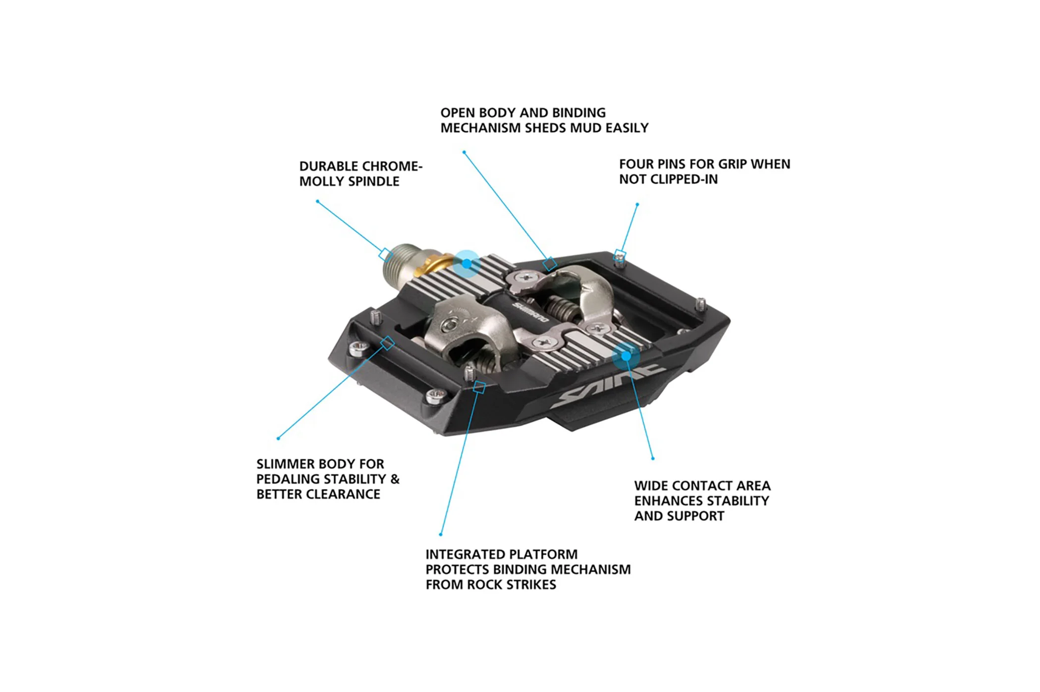 Shimano Saint M821 Pedals Clipless - Image 4